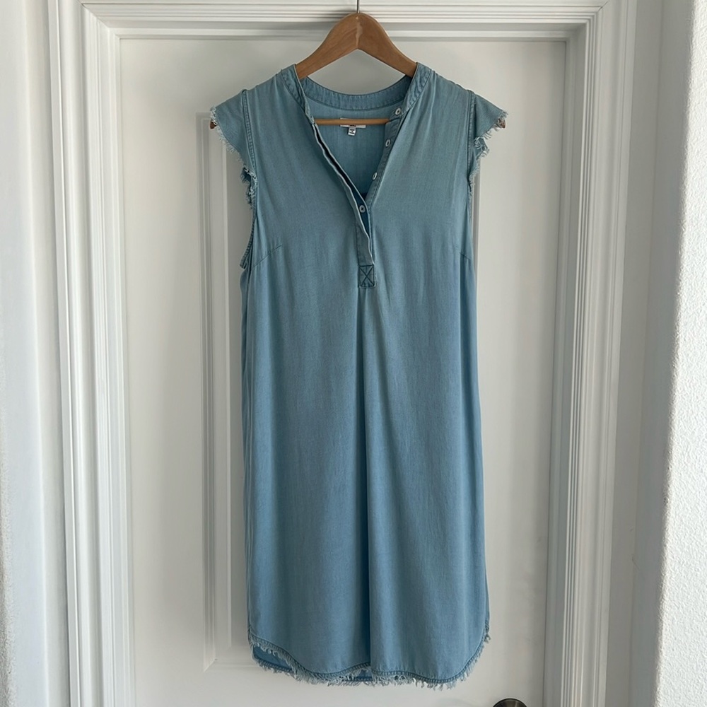 Splendid Crosshatch flutter sleeve dress